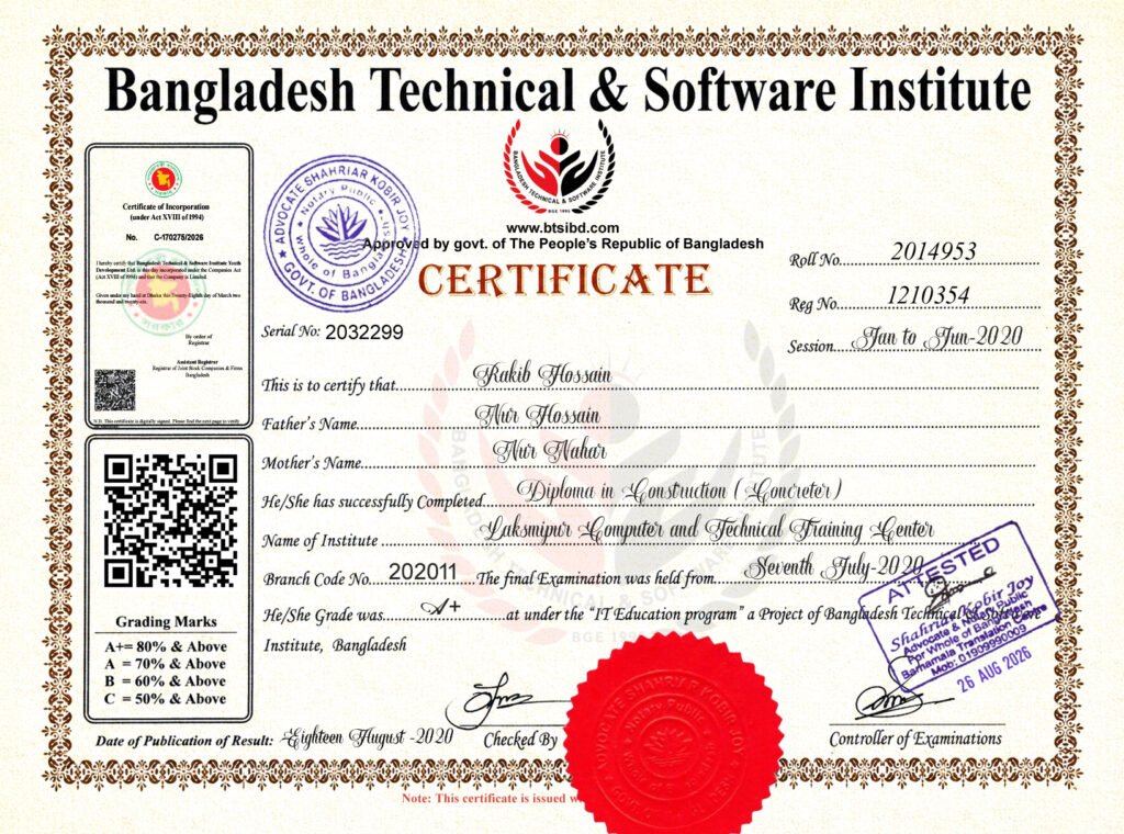 certificate